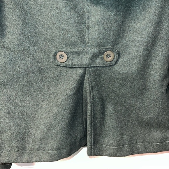 O’Neill double breasted peacoat jacket sweater green hoodie button up front down - Picture 5 of 5